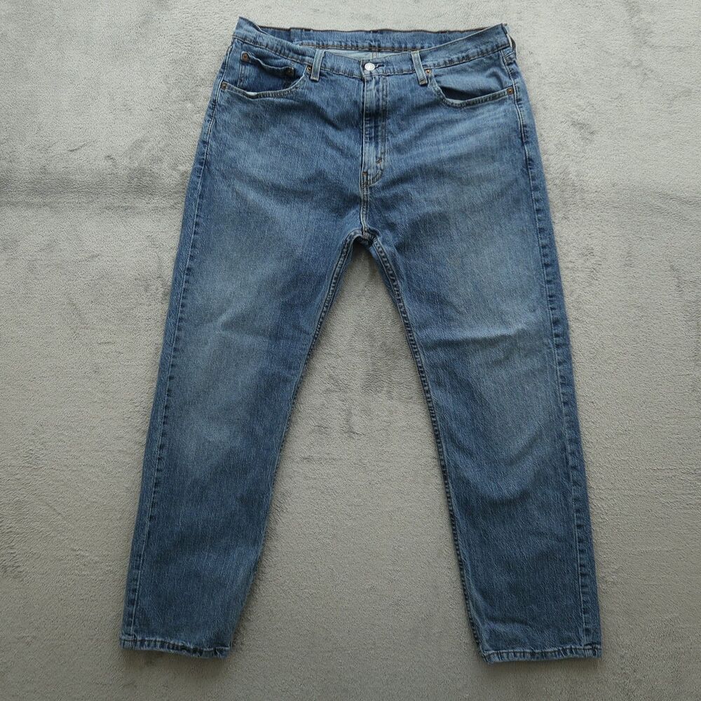 Levi's 505 Jeans Mens Fits 36x29 (Size-38x29) Blue Regular Straight Flex Denim